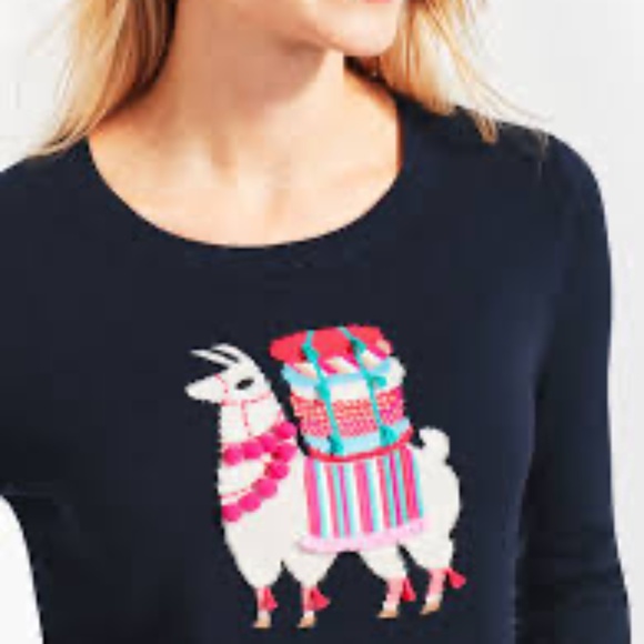 Talbots LLAMA-EMBELLISHED CREWNECK SWEATER - size 1X P - Picture 2 of 5